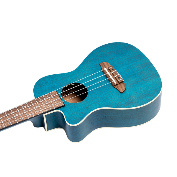 Ortega Earth Series Concert Size Ukulele OCEAN BLUE - Left Handed