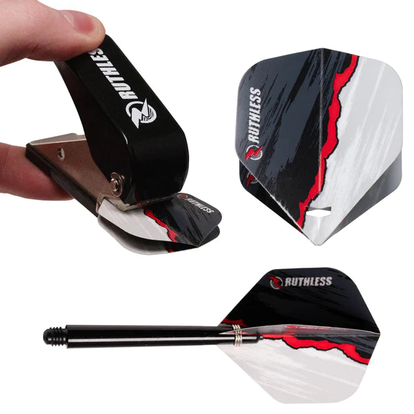 Ruthless Dart Flight Punch Tool - Black (Pocket Size - Easy to Use Tool)