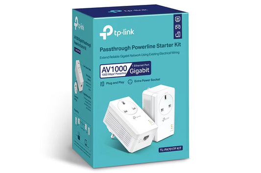 Tp-Link AV1000 Gigabit Passthrough Powerline Starter Kit - PA7017PKIT