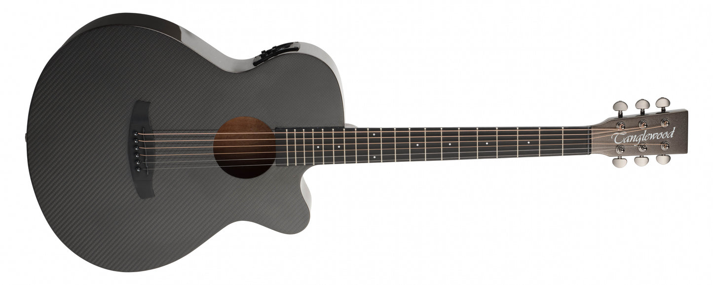 Tanglewood Winterleaf Super Folk Acoustic Guitar w/EQ. - Carbon Fibre (TW4CEBN)