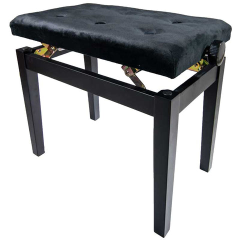SONATA Adjustable Piano Stool/Bench, Polished Black