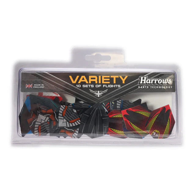 Harrows Variety Pack Dart Flights (10 Sets Of Variety)