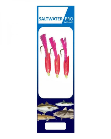 Dennett Saltwater Pro 3 Hook Pink Hokkai Rig