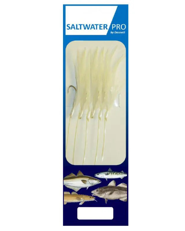Dennett Saltwater Pro 6 Hook White Feather Rig