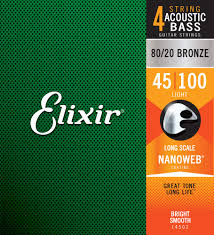 ELIXIR 80/20 Acoustic Bass Strings w/ Nanoweb Coating