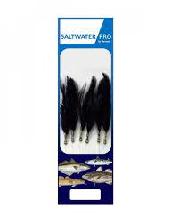 Dennett Saltwater Pro 6 Hook Black Mackerel Feather Rig