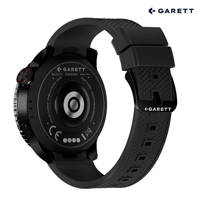 Garett Compass GPS Smartwatch - Black Steel