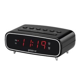 Groove Rise FM Alarm Clock Radio - Black (GVCR05BK)