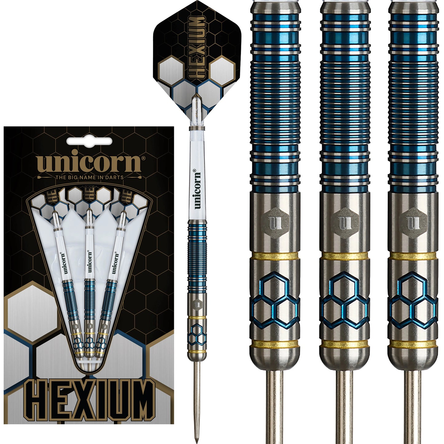Unicorn Hexium 90% Tungsten Steel Tip Darts