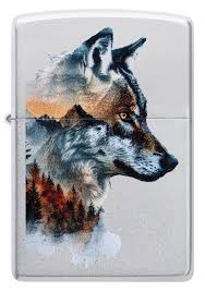 Zippo - Watercolour Wolf Design