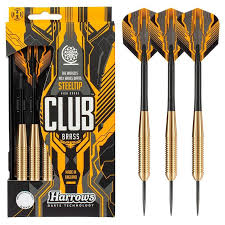 Harrows Club Brass Darts - Steel Tip Darts