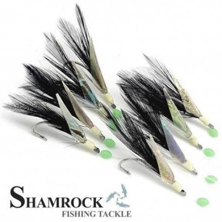 Shamrock Tackle Bulls Eye Rig All Black Feathers