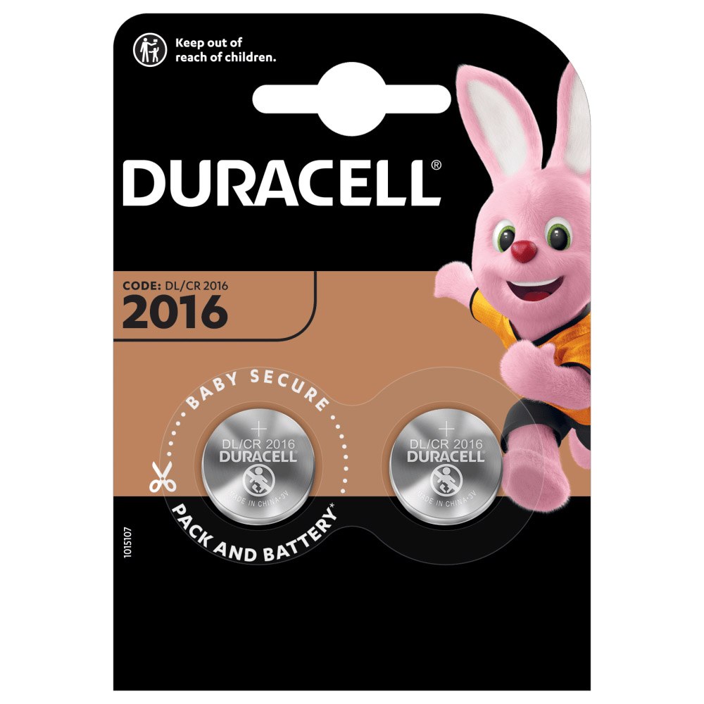 Duracell CR2016 3V Lithium Battery (2 pack)