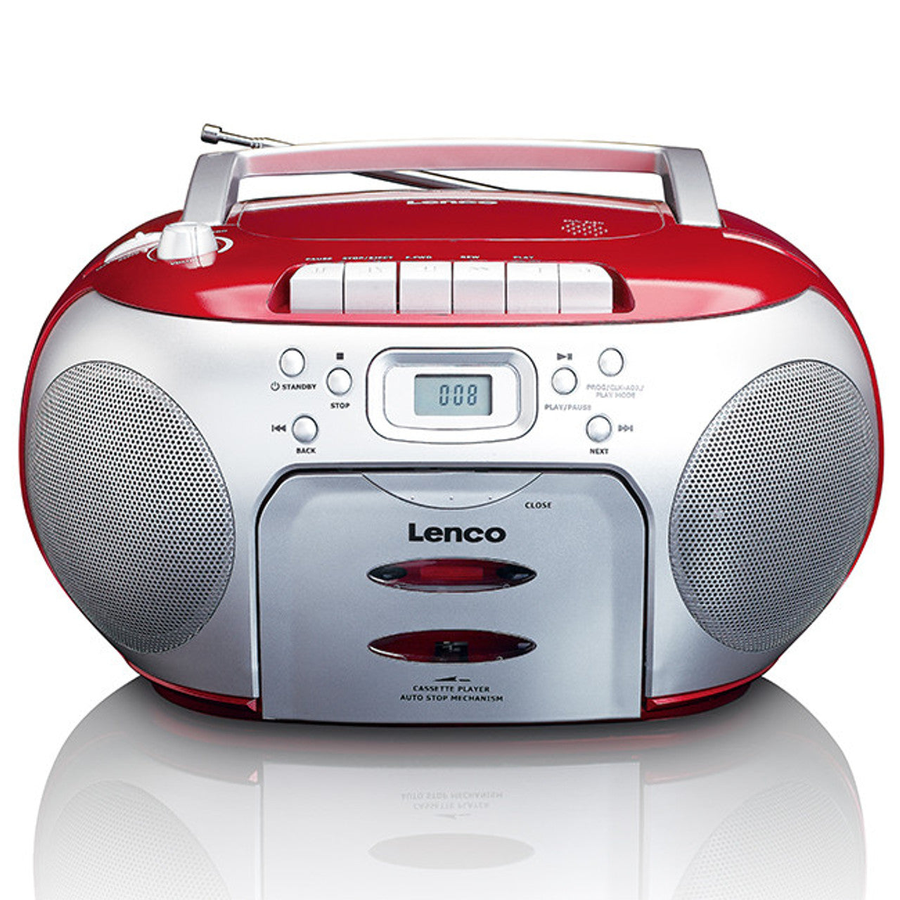 Lenco Portable Radio w/ CD & Cassette Player (SCD-420RD)