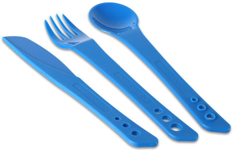 Lifeventure Ellipse Cutlery Set (Knife, Fork & Spoon Set) - Blue