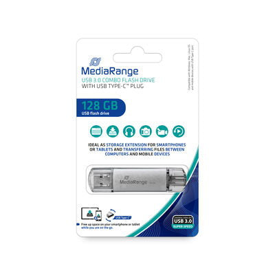 MediaRange USB 3.0 Combo Flash Drive, USB Type-C