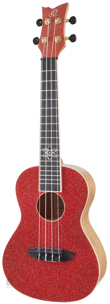 Ortega Element Series Concert Ukulele  - Metallic Red