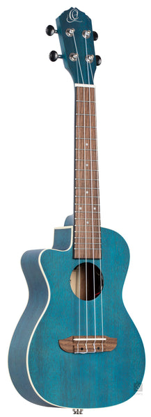 Ortega Earth Series Concert Size Ukulele OCEAN BLUE - Left Handed