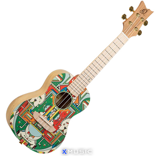 Ortega Art Series Concert Ukulele  - Catalpa Himalaya