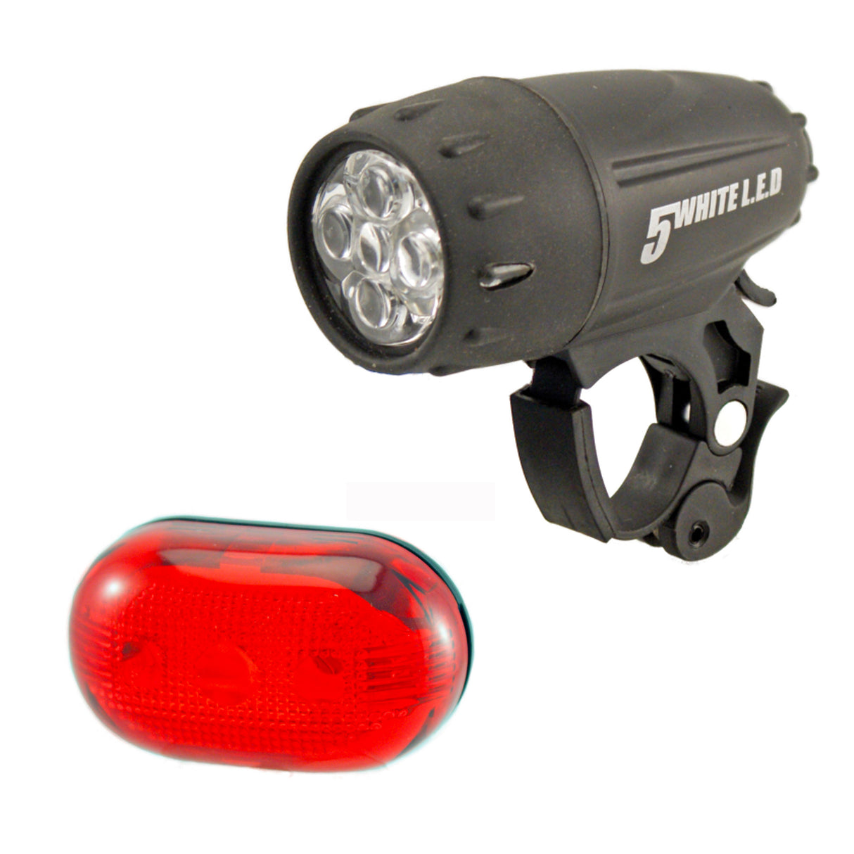 WAG Apollo/Globe Front And Rear Bicycle Light Kit, White/Red