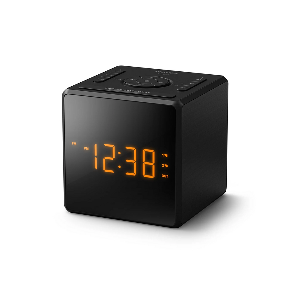 Philips Cube Alarm Clock - Black (TAR4500/10)