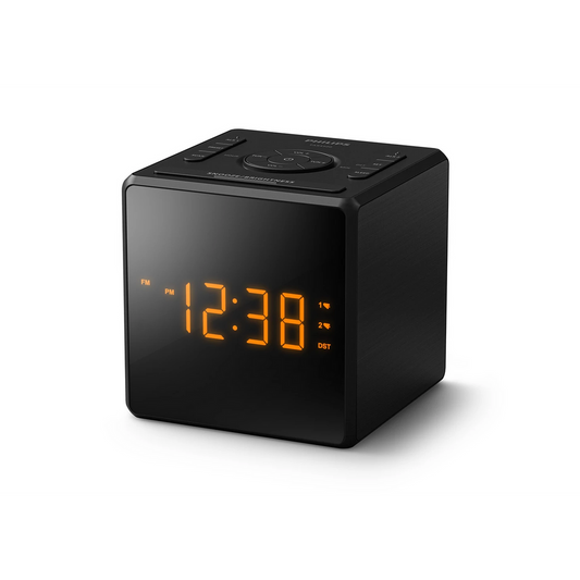 Philips Cube Alarm Clock - Black (TAR4500/10)