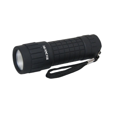 Rexer Anti-slip rubber torch led cob 2w 3aaa black