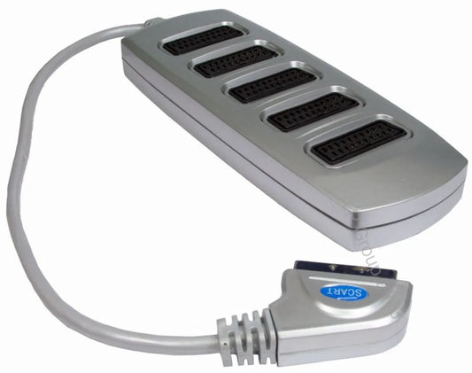 Powerplus 5 Way Switched Scart Lead (0.5m approx)
