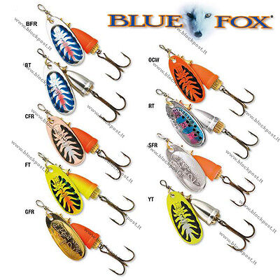 Blue Fox Vibrax Fluorescent Spinners