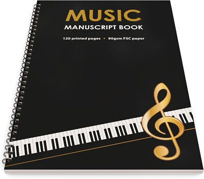 Music Manuscript Book A4. (12 Stave, 120 Page)