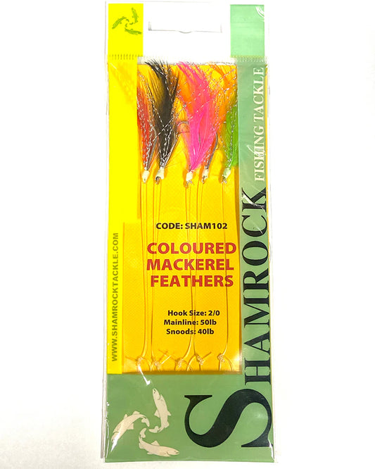 Shamrock Tackle Coloured Mackerel Feathers