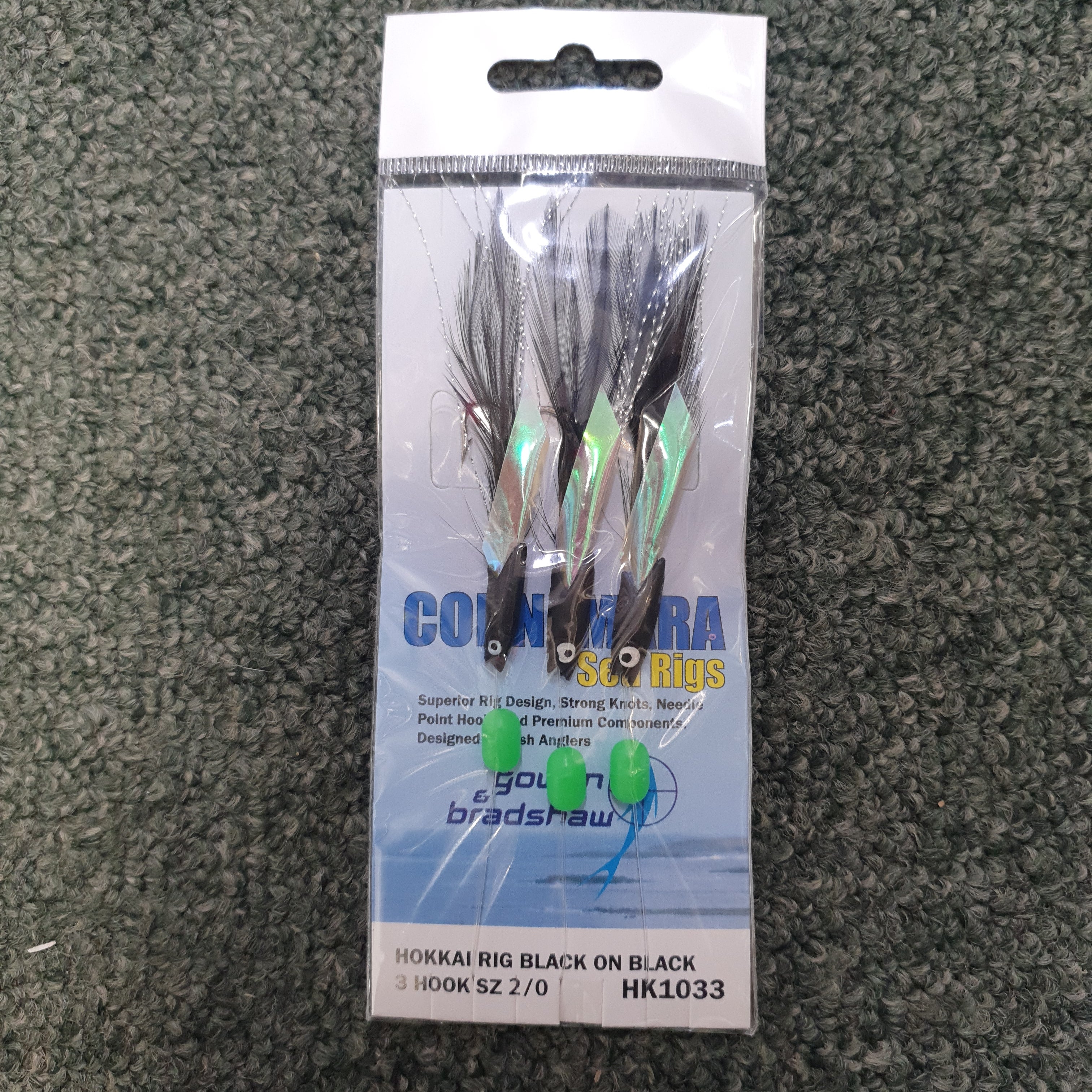 Gowen & Bradshaw Connemara Saltwater Hokkai Rig Black 3 Hook 2/0 ...