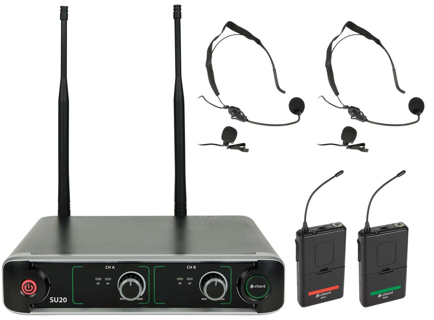 Chord SU20 Beltpack UHF Mics 863.4+864.3