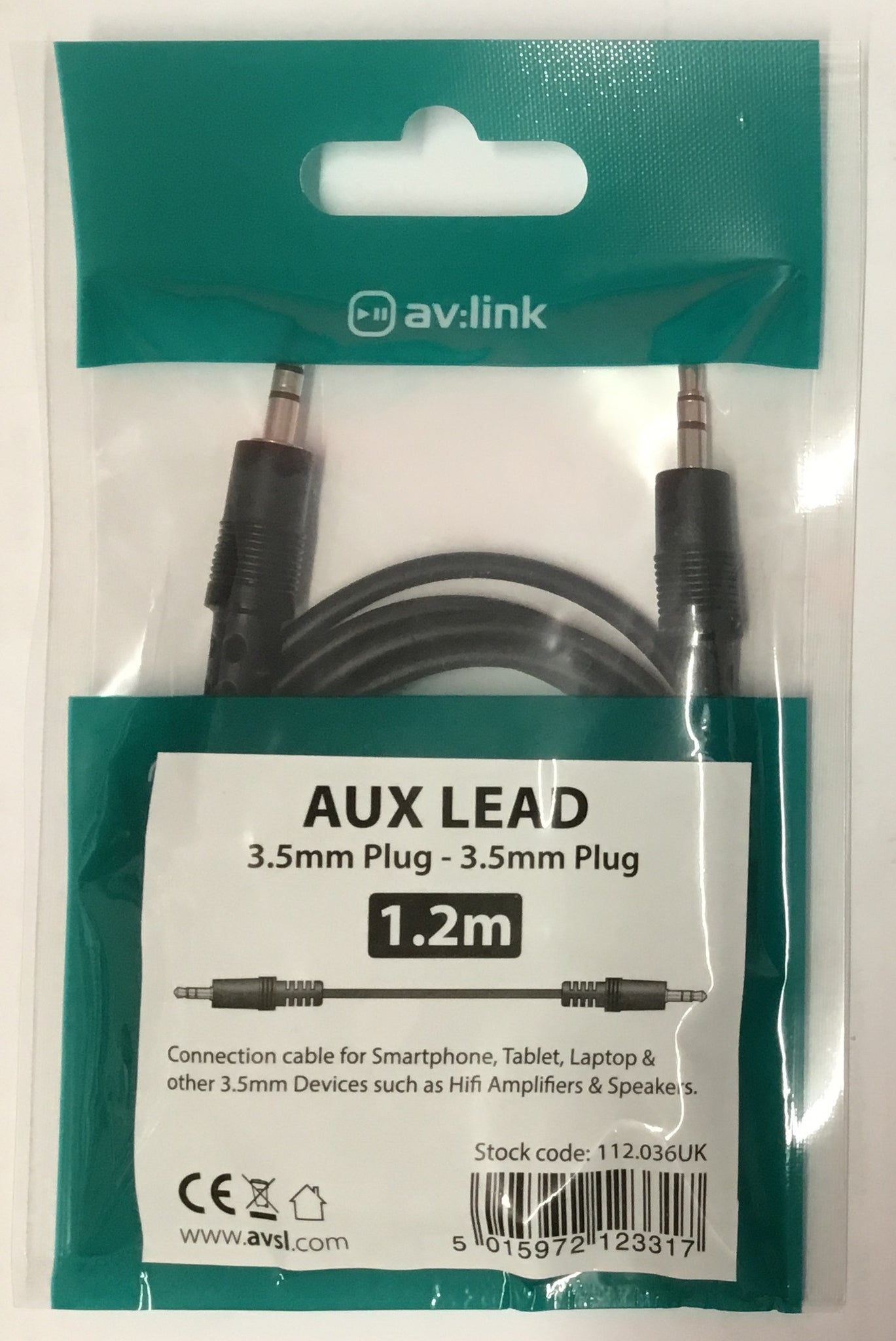 av:link Aux Lead 3.5mm plug - 3.5mm plug