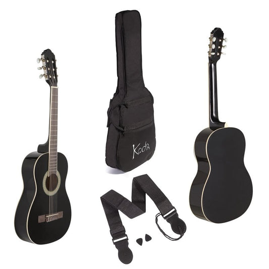 Koda 1/2 Classical Guitar Kit, nylon strings, spruce top, basswood B&S, 5mm gig bag, strap & picks included