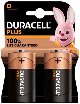 Duracell 2 Pack D Batteries