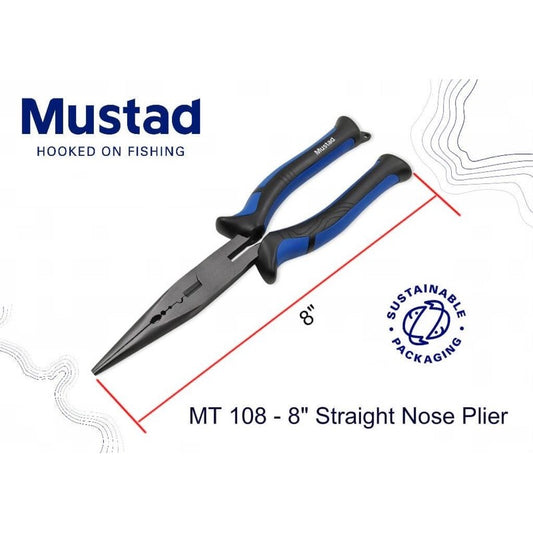 Mustad 8" Straight Nose Pliers