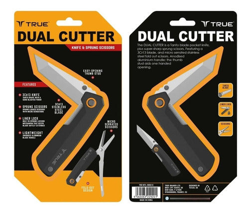 True Utility Dual Cutter | 2-in1 Knife & Scissors