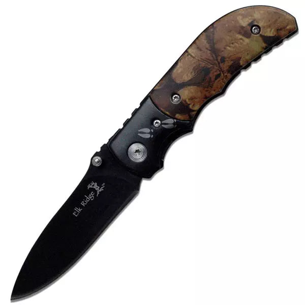 Elk Ridge Folding Pocket Knife Camo Linerlock ER-133