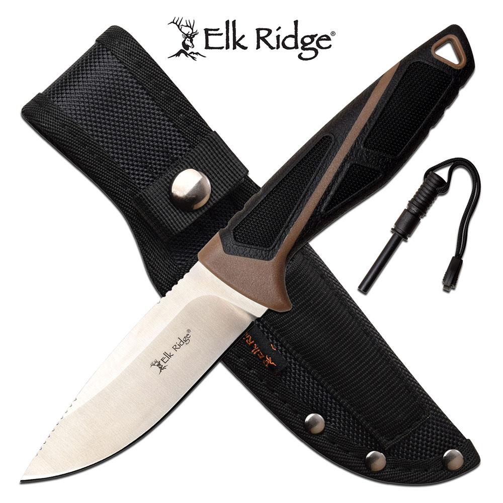 Elk Ridge 8.75"Fixed Blade Knife - (ER200-23BR)