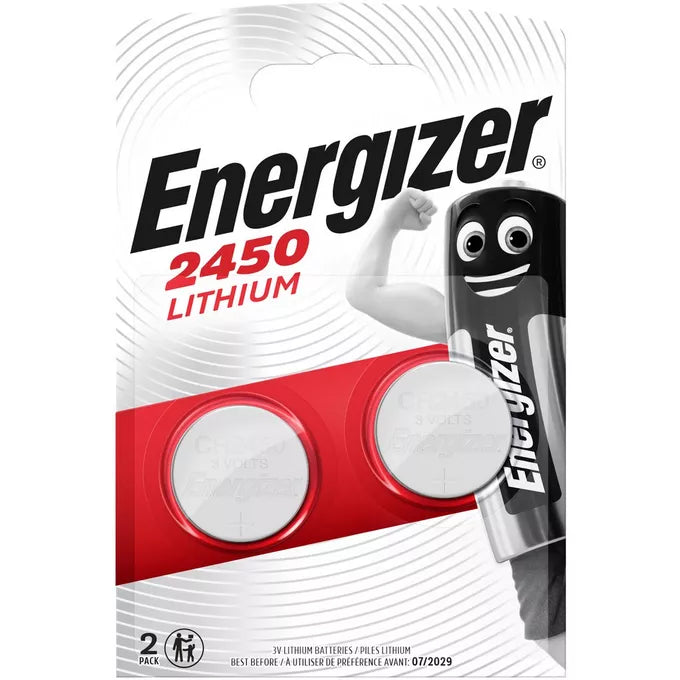 Energizer CR2450 3V Lithium Battery (Twin Pack)