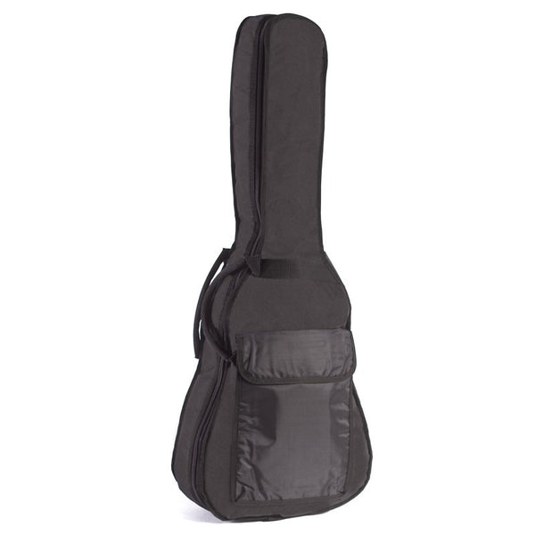Koda 4/4 Acoustic Guitar Bag, Large Front Pocket, 10mm Padding, BLACK