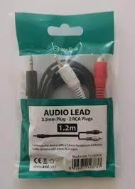 av:link Audio Lead 3.5mm plug - 2 RCA plug