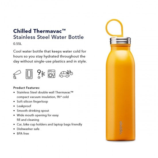 Aladdin Chilled Thermavac Stainless Steel Water Bottle, 0.55L
