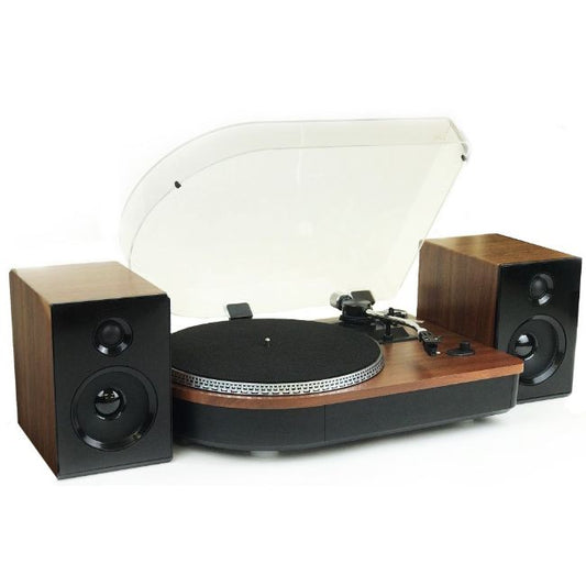 Steepletone Camden 2 Turntable & Speakers (Teak)