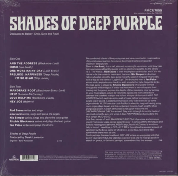 Deep Purple - Shades of Deep Purple LP (Vinyl)