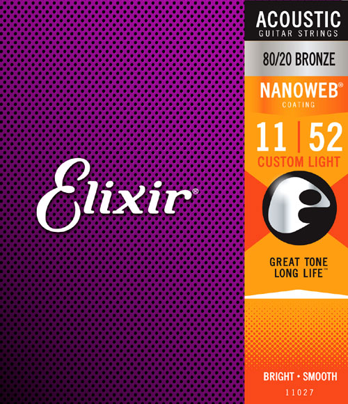 Elixir Acoustic Guitar Strings - 80/20 Bronze (Nanoweb)