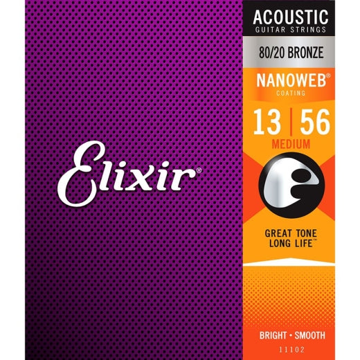 Elixir Acoustic Guitar Strings - 80/20 Bronze (Nanoweb)