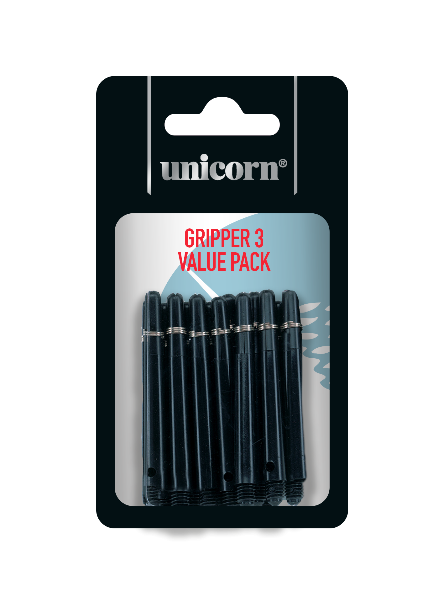 Unicorn Gripper 3 Shaft Black (5 Set Value Pack)