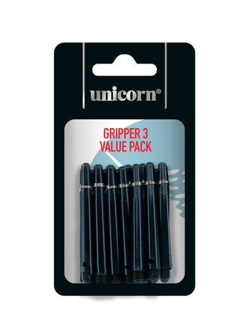 Unicorn Gripper 3 Shaft Black (5 Set Value Pack)